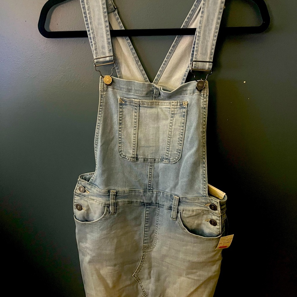KanCan denim skirt overalls